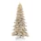 11ft. Pre-Lit Flocked Fir Slim Artificial Christmas Tree, Warm White LED Lights